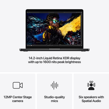 MacBook Pro 14 M4 24/1000 GB (tähtimusta)