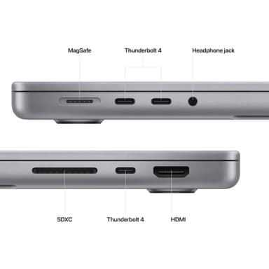 MacBook Pro 14 M2 Max 2023 1TB (tähtiharmaa)