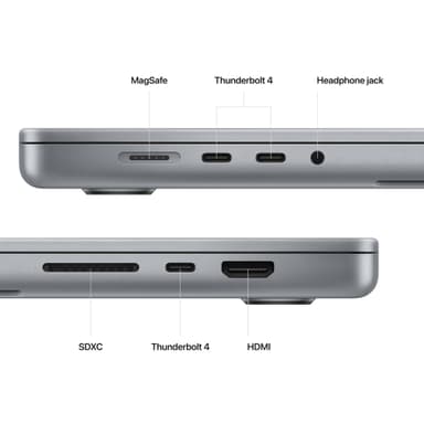 MacBook Pro 16 M2 Pro 2023 16/512GB (tähtiharmaa)
