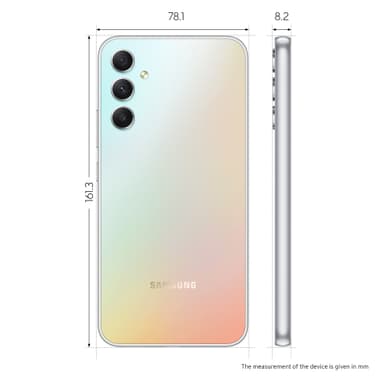 Samsung Galaxy A34 5G älypuhelin 6/128 GB (hopea)