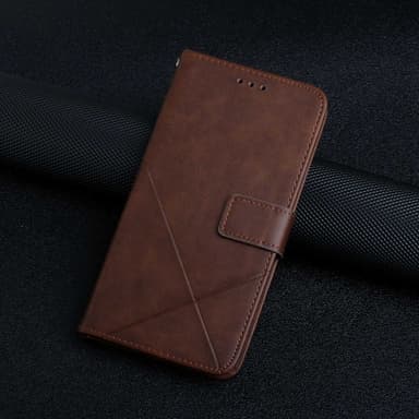 SKALO Samsung S23 Kohokuvioitu PU Nahka Lompakkokotelo - Ruskea