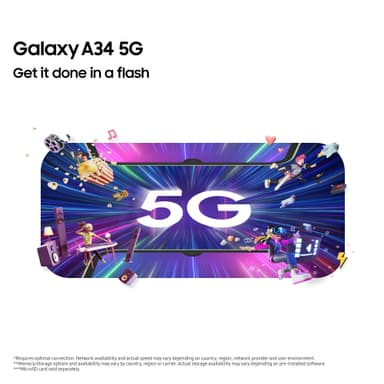 Samsung Galaxy A34 5G älypuhelin Enterprise Edition 6/128 GB (musta)