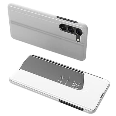 SKALO Samsung S23 Clear View Mirror Lompakko - Hopea