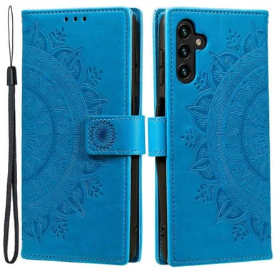 SKALO Samsung A54 5G Mandala lompakkokotelo - Sininen
