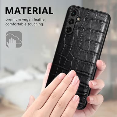 SKALO Samsung A54 5G Crocodile PU Nahka Hybrid Suojakuori - Musta