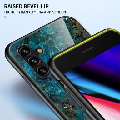 SKALO Samsung A54 5G Marmori karkaistu lasi TPU-suojakuori - #2