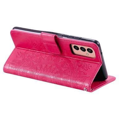 SKALO Samsung A14 4G/5G Mandala lompakkokotelo - Cerise
