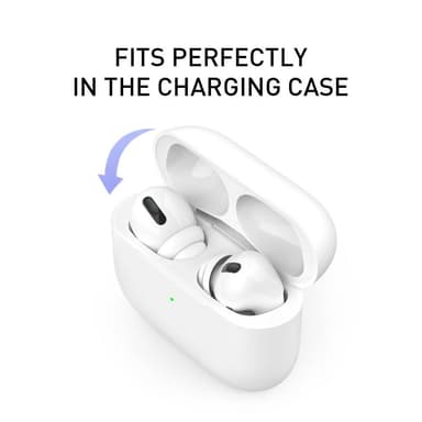 AHASTYLE AirPods Pro 1/2 Silikoni korvatyynyt Double Design S+M+L - Valkoinen