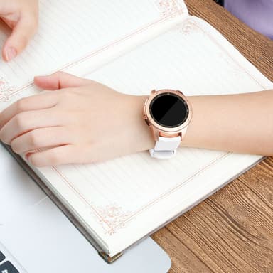 Samsung Galaxy Watch-46 rakt silikonarmband Valkoinen