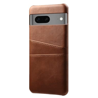 SKALO Google Pixel 7a PU-nahkainen Korttikotelo - Ruskea