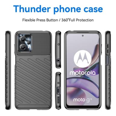 SKALO Motorola Moto G23 4G Twill TPU kuori - - Musta
