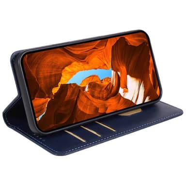 SKALO Motorola Edge 40 5G Premium Wallet Lompakkokotelo - Sininen