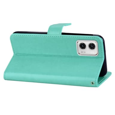 SKALO Motorola Moto G23 4G Mandala Owl lompakkokotelo - Turkoosi