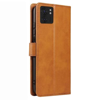 SKALO Motorola Edge 40 5G Premium Wallet Lompakkokotelo - Khaki