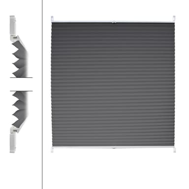 ECD Germany laskostettu kaihtimen kiinnike ilman porausta 60x150 cm tummanharmaa