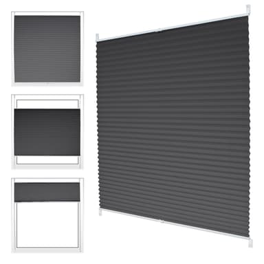ECD Germany laskostettu kaihtimen kiinnike ilman porausta 60x150 cm tummanharmaa