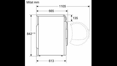 Bosch Serie 6 kuivausrumpu WTR86T9ESN (valkoinen)