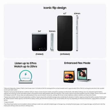 Samsung Galaxy Z Flip5 5G älypuhelin 8/256 GB (Graphite)