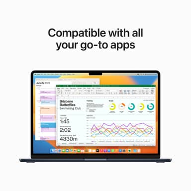 MacBook Air 15 M2/8/256 2023 (keskiyö)