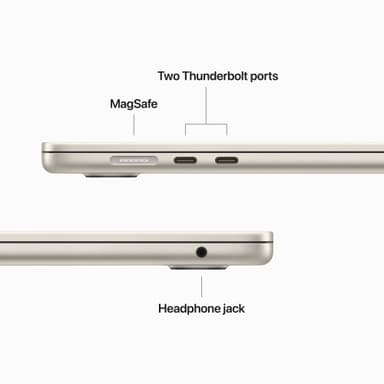 MacBook Air 15 M2/8/512 2023 (tähtivalkea)