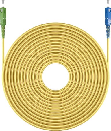 Goobay Valokuitukaapeli (FTTH), yksimuotoinen (OS2) keltainen, keltainen (simplex), 0,5 m