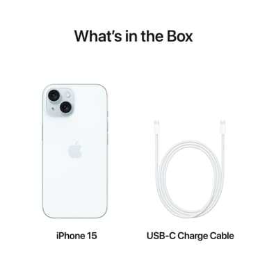 iPhone 15 – 5G älypuhelin 256 GB (sininen)