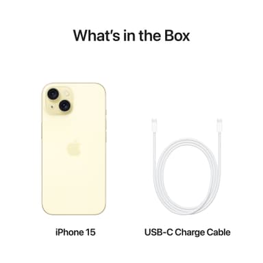 iPhone 15 – 5G älypuhelin 256 GB (keltainen)