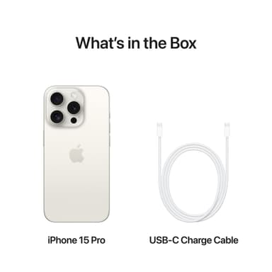 iPhone 15 Pro 5G älypuhelin 256 GB valkotitaani