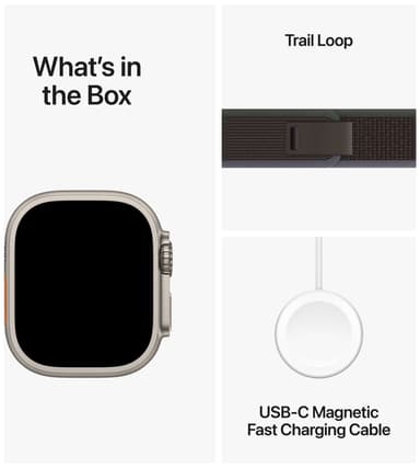Apple Watch Ultra 2 49 mm GPS+CEL titaani M/L (sininen/musta/Trail)