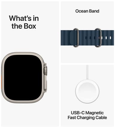 Apple Watch Ultra 2 49 mm GPS+CEL titaani (sininen/Ocean Band)