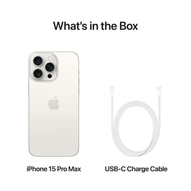 iPhone 15 Pro Max 5G älypuhelin 512 GB valkotitaani