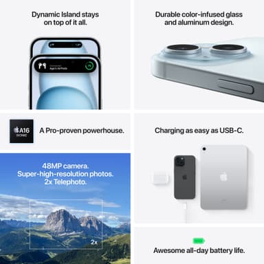 iPhone 15 Plus – 5G älypuhelin 256 GB (vihreä)