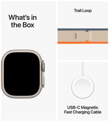 Apple Watch Ultra 2 49 mm GPS+CEL titaani M/L (oranssi/beige/Trail)
