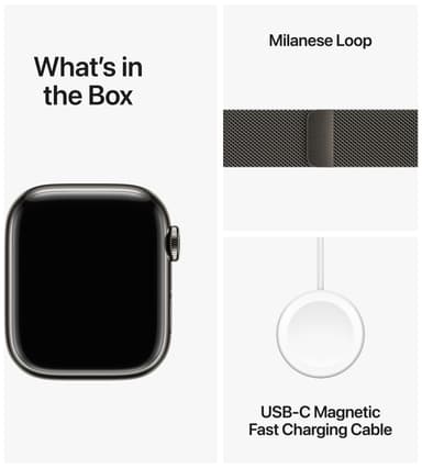 Apple Watch S9 41mm GPS+CEL (grafiitti ruostumaton/grafiitti Milanese)