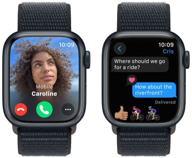 Apple Watch S9 41mm GPS+CEL (keskiyö alu./keskiyönsin. Sport Loop)
