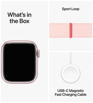 Apple Watch S9 41mm GPS+CEL (pinkki alumiini/vaaleanpun. Sport Loop)