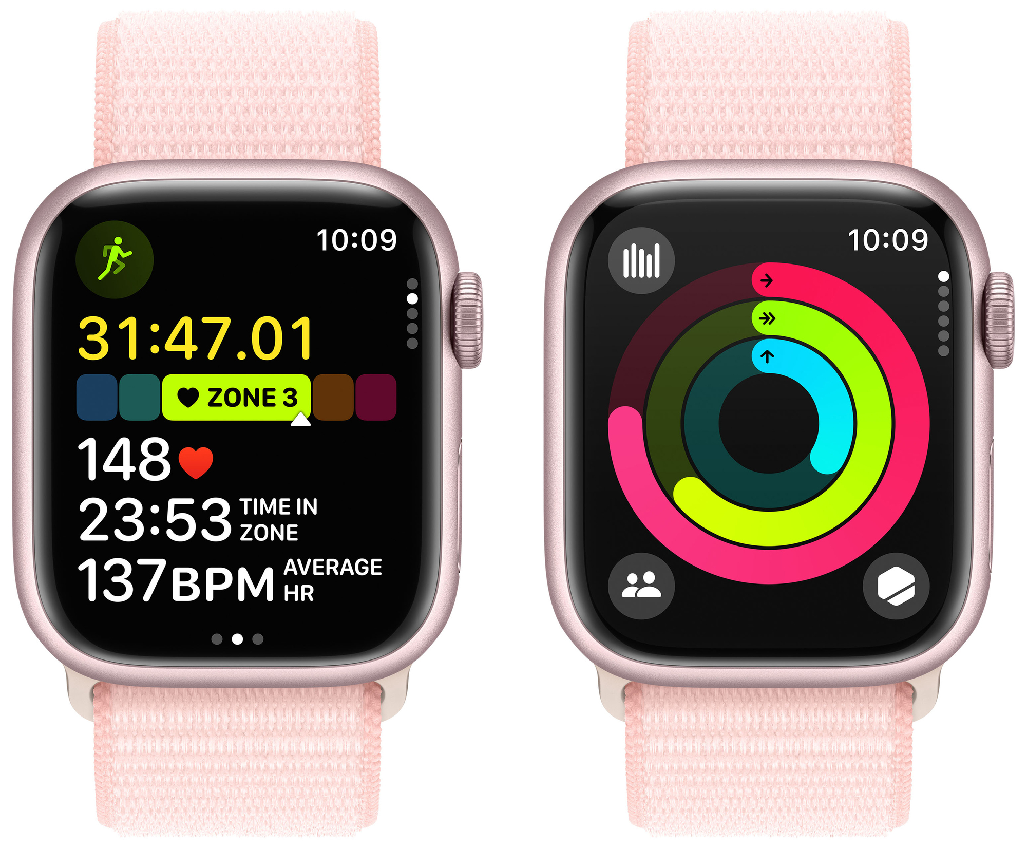 Apple Watch S9 41mm GPS+CEL (pinkki alumiini/vaaleanpun. Sport Loop)