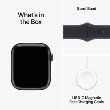 Apple Watch S9 45mm GPS+CEL (keskiyö alu./keskiyönsin. Sport Loop) S/M