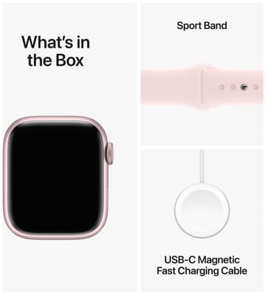 Apple Watch S9 45mm GPS+CEL (pinkki alum./vaaleanpun. Sport Loop)) M/L