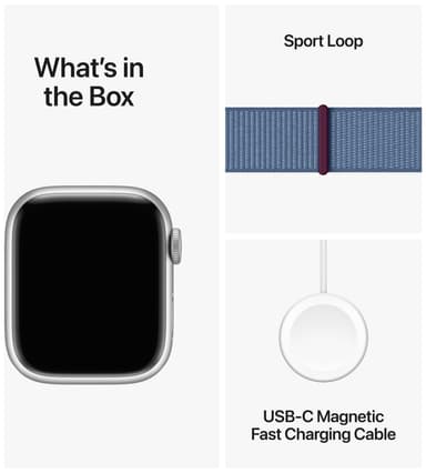 Apple Watch S9 41mm GPS+CEL (hopea alu./talvensininen Sport Loop)
