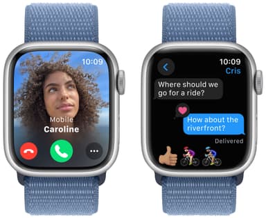 Apple Watch S9 41mm GPS+CEL (hopea alu./talvensininen Sport Loop)