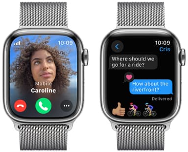 Apple Watch S9 41mm GPS+CEL (hopea ruostumaton/hopea Milanese)
