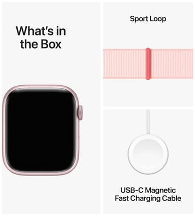 Apple Watch S9 45mm GPS+CEL (pinkki alu./vaaleanpunainen Sport Loop)
