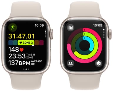 Apple Watch S9 41mm GPS+CEL (tähtivalkea alu./tähtiv. Sport Band) M/L