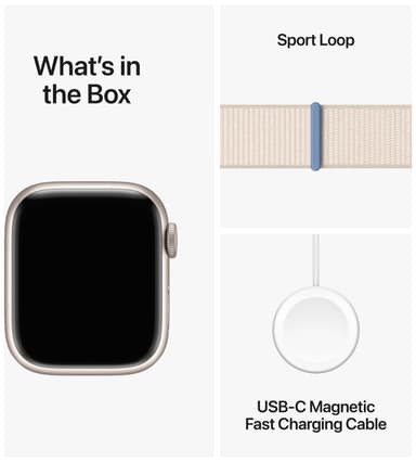 Apple Watch S9 41mm GPS+CEL (tähtivalkea alu./tähtivalkea Sport Loop)