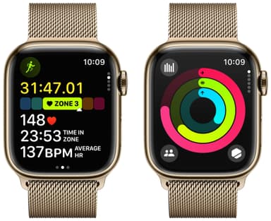 Apple Watch S9 41mm GPS+CEL (kulta ruostumaton/kulta Milanese Loop)