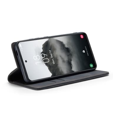 CASEME Retro Lompakkokotelo Samsung Galaxy S24 FE - Musta