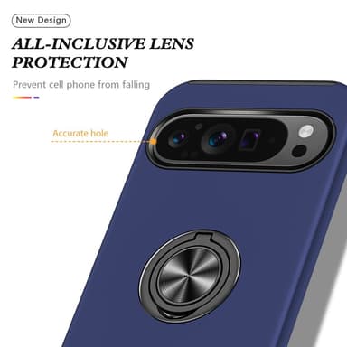 Google Pixel 9 / Pixel 9 Pro sormenrengasjalustan hybridikotelo