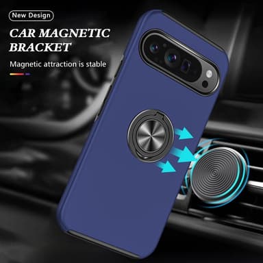 Google Pixel 9 / Pixel 9 Pro sormenrengasjalustan hybridikotelo