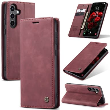 CASEME Retro Lompakkokotelo Samsung Galaxy S24 FE